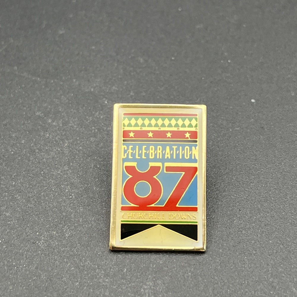 Churchill Downs 1987 Celebration Horse‎ Racing Lapel Hat Pin